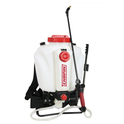 Chapin International 63950, 4-Gallon Mixes on Exit, Professional Backpack Sprayer, Separate Water and Chemical Tanks, 4-Gallon, Translucent White