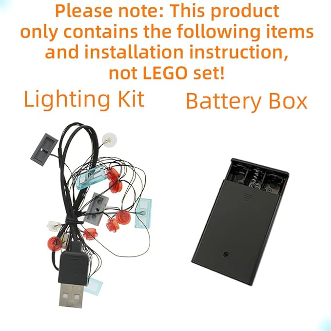 Upgraded Version USB Light Kit for Architecture Skyline Collection San Francisco Golden Gate Bridge - Compatible with Lego 21043 Bricks Model (Model Set Not Included)