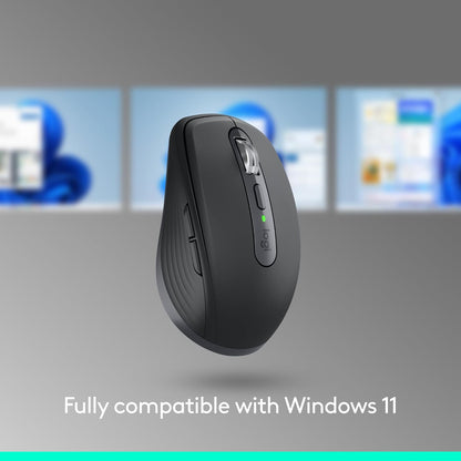 Logitech MX Anywhere 3S Compact Wireless Mouse, Fast Scrolling, 8K DPI Any-Surface Tracking, Quiet Clicks, Programmable Buttons, USB C, Bluetooth, Windows PC, Linux, Chrome, Mac - Rose