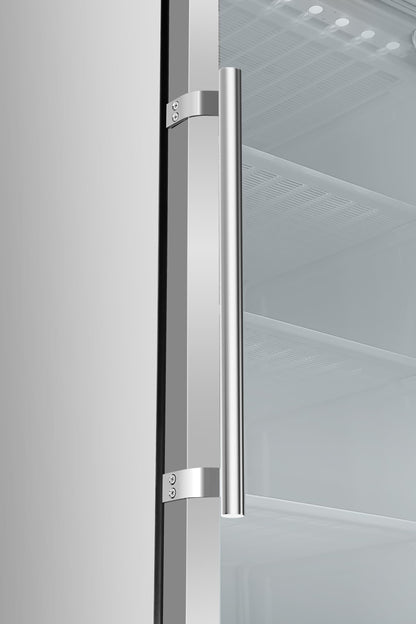KoolMore 12 Cu. ft. Commercial Freezer with Glass Door in Stainless Steel - Manual Defrost (KM-FMD12SGD)