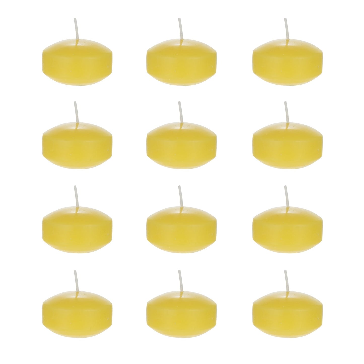 Mega Candles 12 pcs Scented Citronella Floating Candles, Hand Poured Wax Candle 2 Inch Diameter, Indoor & Outdoor Use, Camping, Festivities, Events, Party Usage, Patio, Barbecue BBQ, Picnics