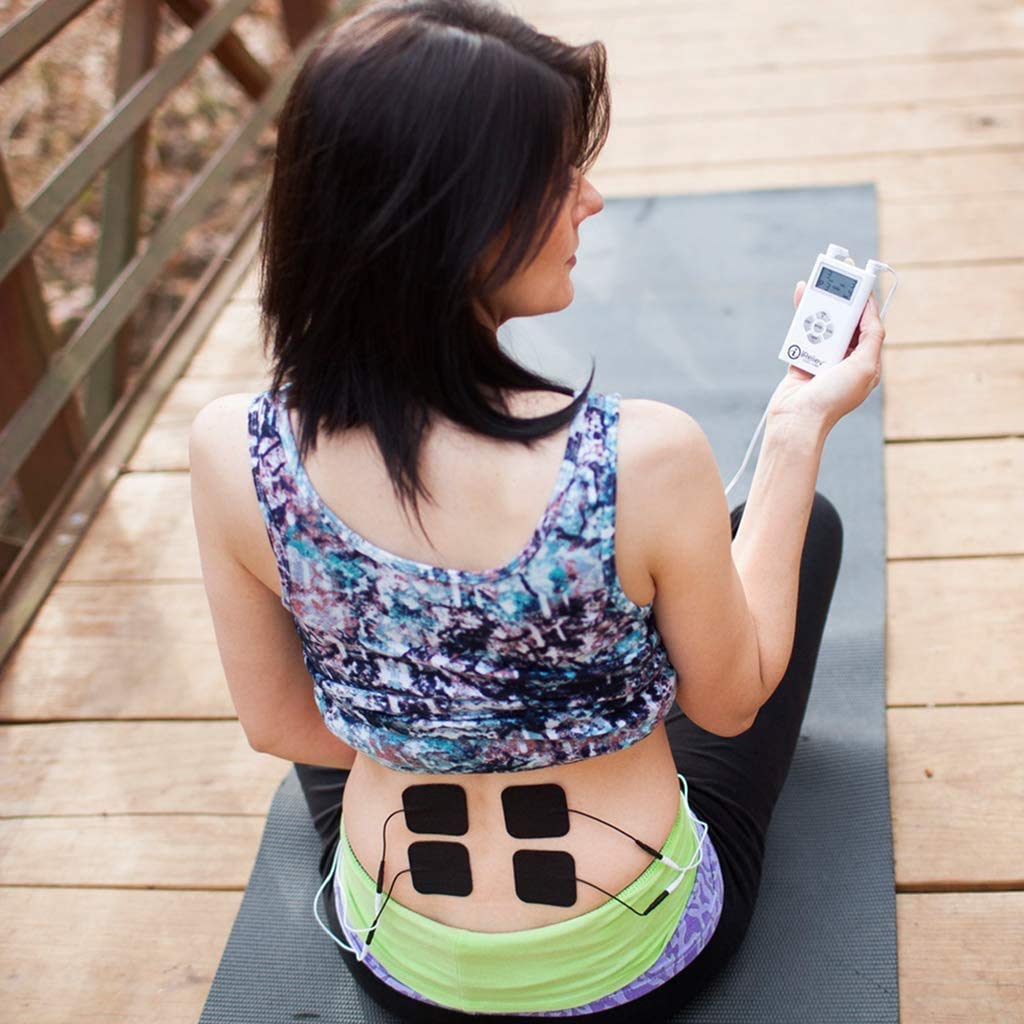 iReliev TENS + EMS Combination Unit Muscle Stimulator for Pain Relief, Arthritis, Muscle Strength - Treats Tired, Sore Muscles in Your Shoulders, Back, Ab's, Legs, Knee's, More