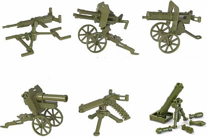 WW2 Building Set Action Figures with Weapon Accessories World War 2 Battle Pack Idea Gifts for Kids (180 Pcs)