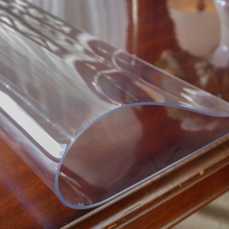 OstepDecor 44 x 72 Inch Clear Table Cover Protector, 2mm Thick Clear Plastic Table Cover, Waterproof Dining Table Protector, PVC Vinyl Desk Mat Pad for Coffee, Dining, Dresser & Nightstand Tops