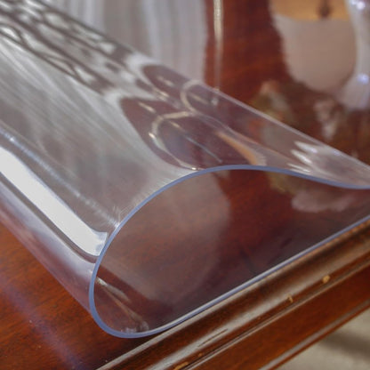 OstepDecor 44 x 72 Inch Clear Table Cover Protector, 2mm Thick Clear Plastic Table Cover, Waterproof Dining Table Protector, PVC Vinyl Desk Mat Pad for Coffee, Dining, Dresser & Nightstand Tops