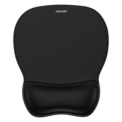 TECKNET Gel Mouse Pad with Wrist Rest, Ergonomic Office Mousepad with Wrist Support - Non-Slip & Smooth Surface Comfortable Desk Accessories Mat for Office, Gaming and Study - Charcoal Black