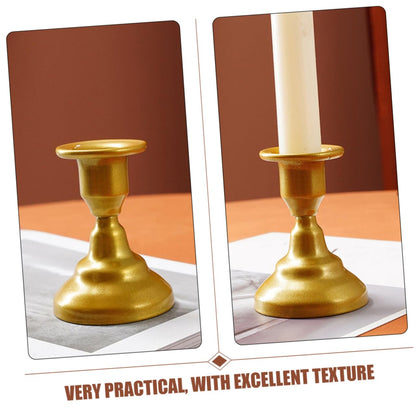 PRETYZOOM Retro Metal Candle Holder for Tabletop Elegant Pillar Candlestick Stand for Home Decor Weddings and Parties Decorative Centerpiece for Tealight and Taper Candles