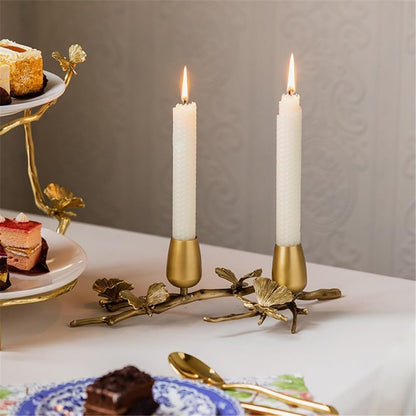 cfycfy987 Candelabra Light Luxury Romantic Brass Candle Holder Retro Decorative Double-Headed Candlestick Ornaments Candle Sticks Holder