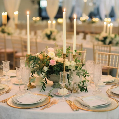 GEHUIZER 100 Pack Flameless Taper Candles Bulk, 11 Inch Battery Operated LED Taper Candles Flickering Electric Led Candlesticks for Christmas Church Wedding Party Centerpiece, No Batteries, Ivory