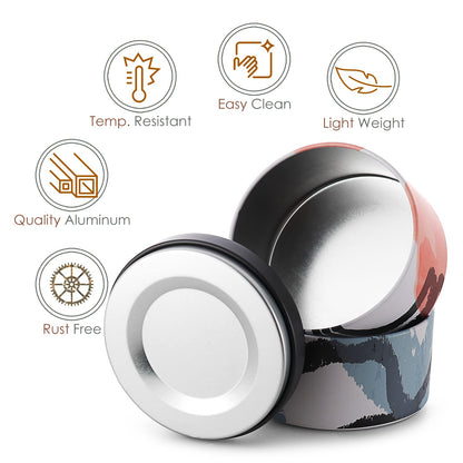 Hearth & Harbor Tin Candle Jars for Making Candles - DIY Candle Containers with Lids - Metal Candle Jars - Bulk Tins Storage for Candle - (24 Pieces) - (8 Ounces) - Painted Illustration