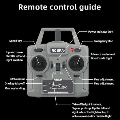 C032 UH-1 Huey Helicopter - Remote Control Helicopters for Adult 1/48 Sacle 2.4G 6CH Gyro Stabilized Aircraft with Altitude Hold &amp Optical Flow3D Stunt Drone