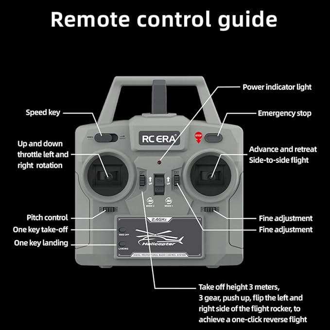 C032 UH-1 Huey RC Helicopter for Adults 1/48 Scale 2.4G 6CH Flybarless Stunt RC Plane 6-Axis Gyroscope Optical Flow Positioning TOF Lidar Height Setting for Beginners (Green (2 Batteries))