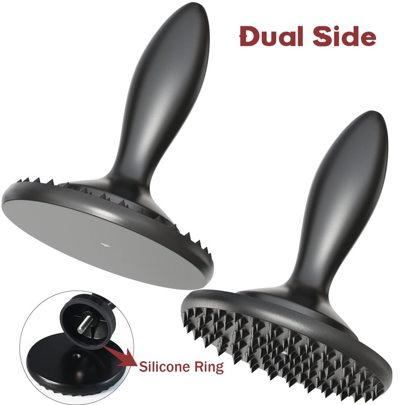 3 in 1 Meat Tenderizer Tool - Meat Mallet, Dual-Sided Kitchen Pounder for Tenderizing Steak, Chicken Cutlet