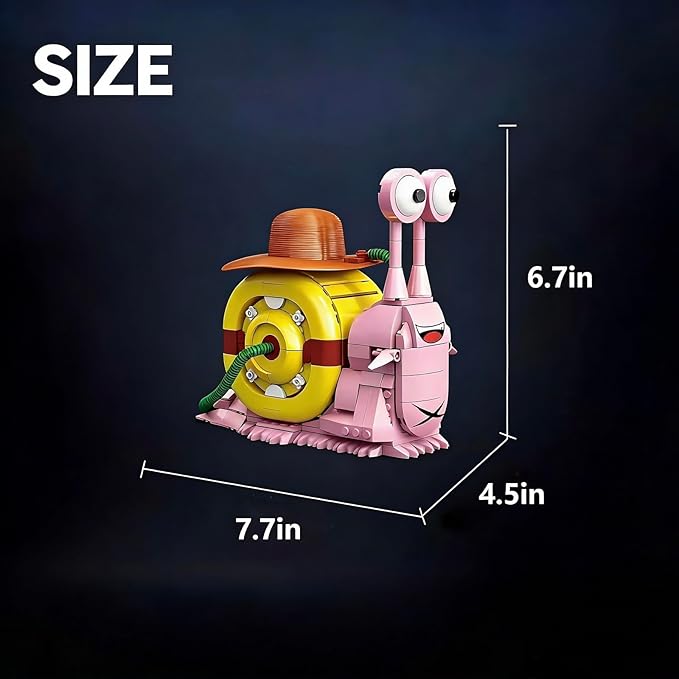 Snail Figure Building Blocks Set - 573 Piece One Pink Creative Anime Phone Bug Japanese Manga Toy for Decor Birthday Gifts for Fans