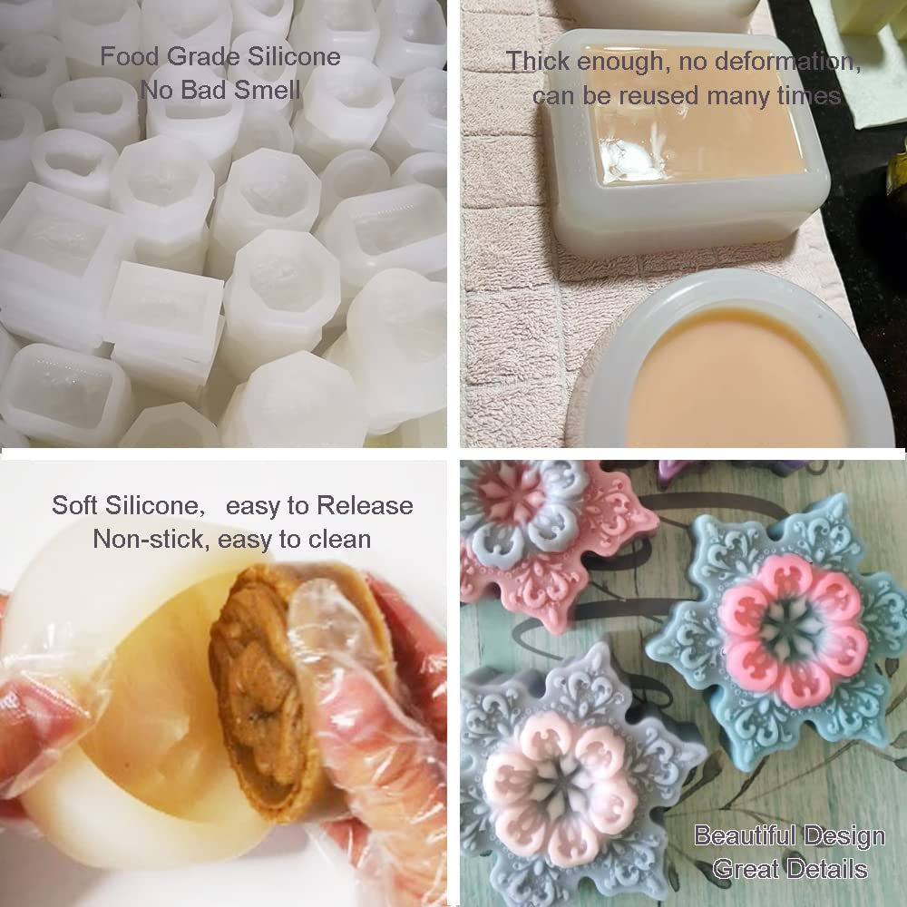 Buddha 3D Candle Mold Silicone Soap Molds Soap Molds for Soap Making Silicon Molds for Soaps DIY Craft Handmade Soap Candle Plaster Resin Mould (12030)