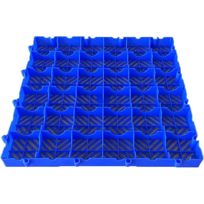 LXSEHN Plastic Pallet, Waterproof Storage Grid Pad, Lightweight Nestable Floor Pallets, 10pcs HDPE Breathable Grids Article Racks for Garage Supermarket Basement,(15.7x15.7x2in)