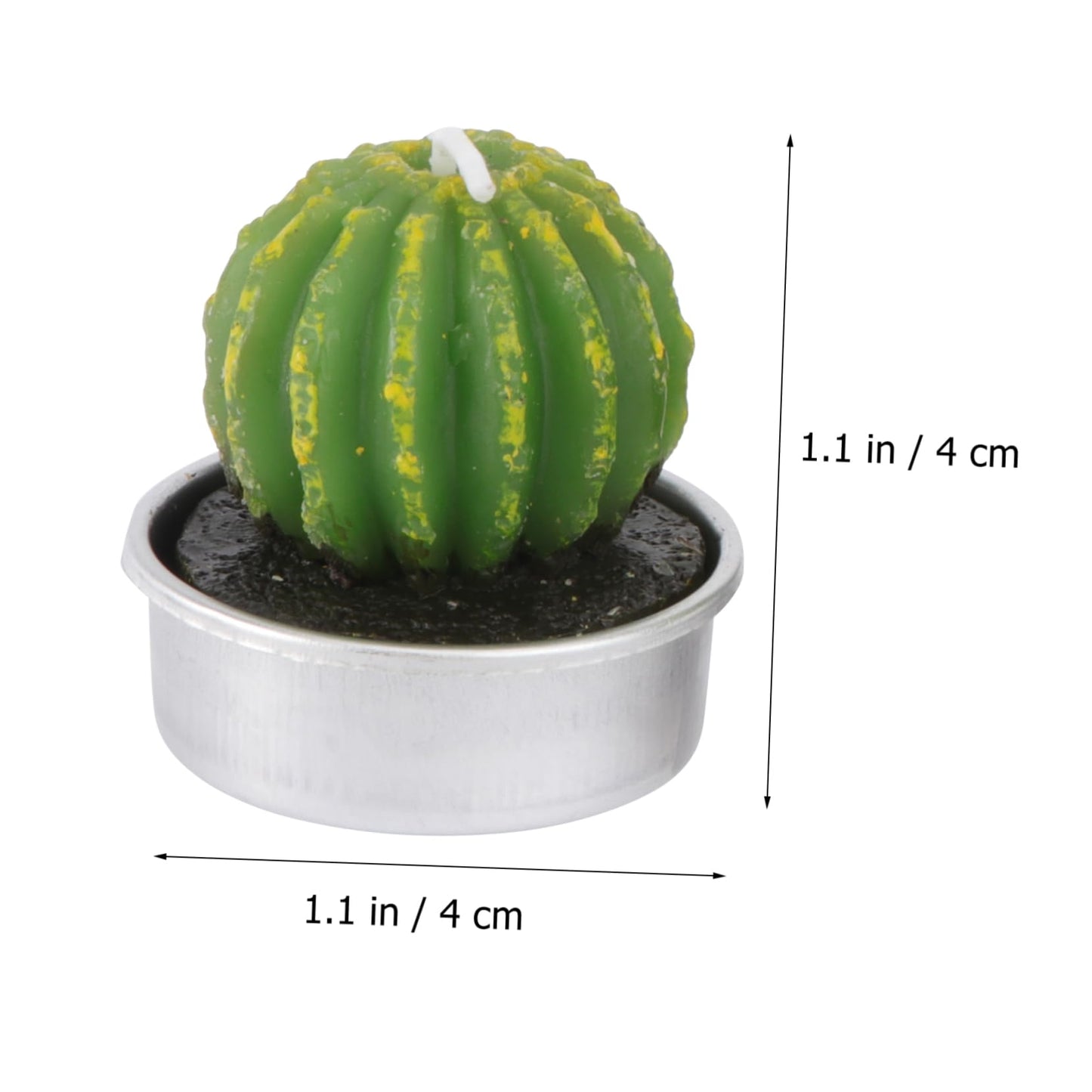 MAGICLULU 6Pcs Smokeless Succulent Cactus Candles for Decor for Birthdays Weddings and Parties Long Burning Creative Cactus Party Decorations