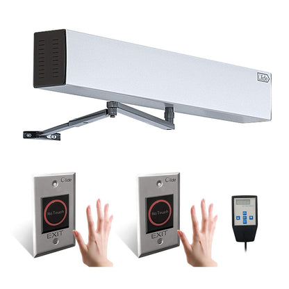 Olideauto Touchless Commercial Door Opener Automatic with 2pcs 304 Stainless Steel Touchless Hand Sensor