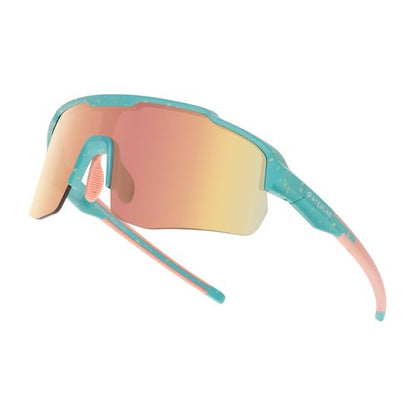 EYEGLAD MOTIONVIEW Sports Sunglasses Outdoor HD High Contrast UV400 Running Baseball Softball Sports Eco-friendly (Milky Blue)