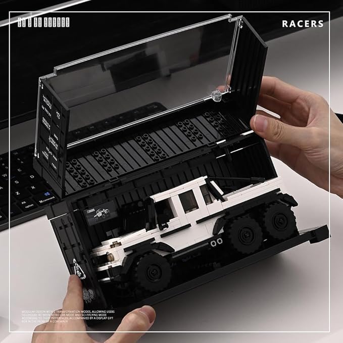 PB8811 1:32 G-630 Off-Road Vehicles Buliding Blocks Set 581 Pieces MOC Racing Car Kit with Display Container Clamping Blocks Car Gift for Adults