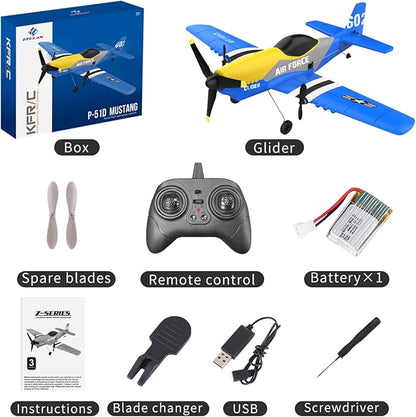 GoolRC RC Plane 3 Channel Remote Control Airplane 2.4GHz RC Aircraft Easy to Fly RC Glider Fighter with Gyro Stabilizer for Adults &amp Beginners