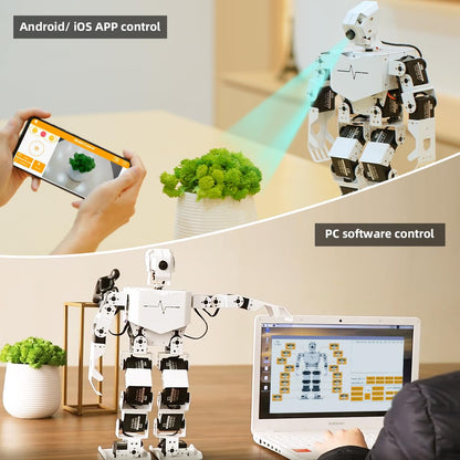 HIWONDER Humanoid Robot with ChatGPT AI Large Model Voice Control AI Vision Scene Understanding Raspberry Pi Robot Kit Python Programming for Teens Adults, TonyPi Standard Kit & RPi 5 4GB