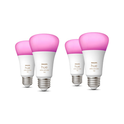 Philips Hue Smart 75W A19 LED Bulb - Soft Warm White Light - 2 Pack - 1100LM - E26 - Indoor - Control with Hue App - Works with Alexa, Google Assistant and Apple Homekit
