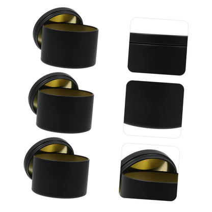 KONTONTY 3pcs Iron Candle Jars Empty Candle Containers Simple Round Design for Home Decoration and Parties for Weddings and Events