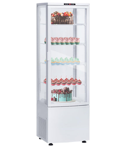 IDEALHOUSE 8.4 Cu.FT Commercial Refrigerator Display,Glass Door Beverage Cooler,Adjustable Shelving,LED Lighting,Countertop Fridge