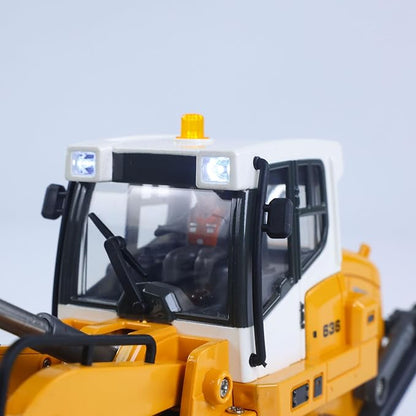 TOUCAN RC HOBBY 1/50 RC Electric Lifting Tracked Loader LR636 2.4G Construction Vehicle Metal Bucket Tracks Ripper RTR Model Light Sound Battery for Adult