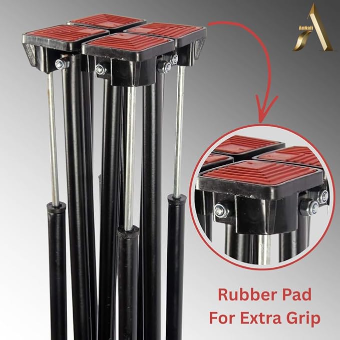 AnNafi® Carrom Stand | Professional Carrom Board Stand | Easy Adjustable &amp Foldable Four Fold Stand with Compact Design | Combination of Full Size Metal Pipe Iron Rod &amp PVC | Indoor Games Fun