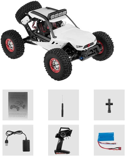 Goolsky WLtoys 12429 RC Car 1: 12 Scale 4WD 40KM/H High Speed RC Crawler with LED Lights 2.4GHz All Terrain Off Road RC Truck for Adults