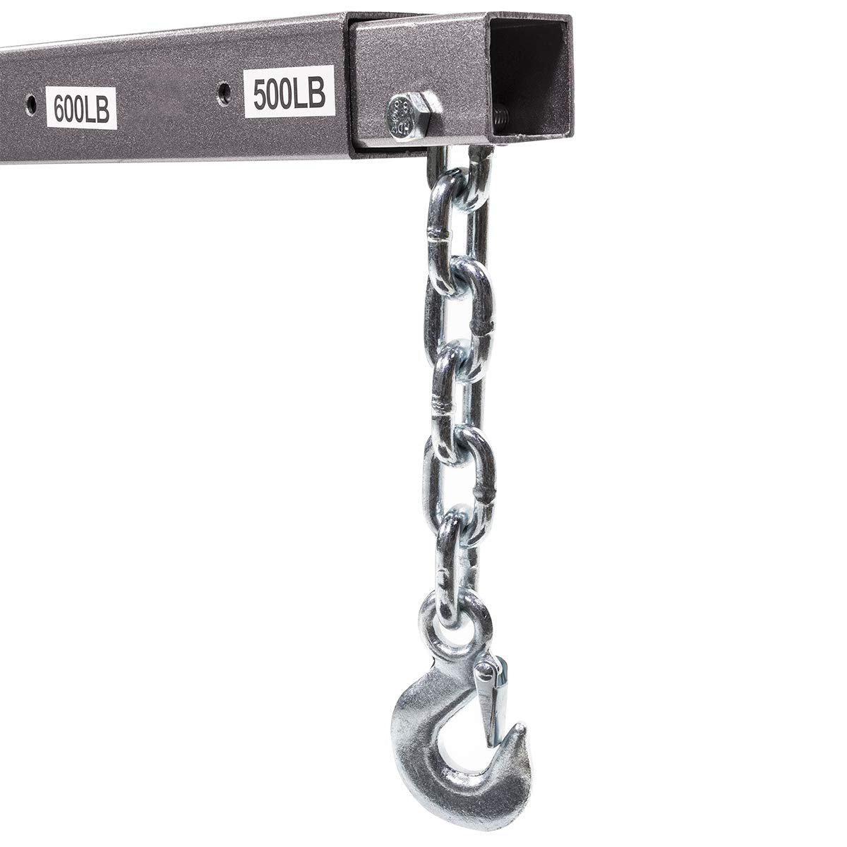 Stark USA 1/2 Ton Capacity Pickup Truck Extra Hoist Lift Load Jib Crane Telescopic Boom 1,100 LBS Extension Lock Position Swivel Base Mounted
