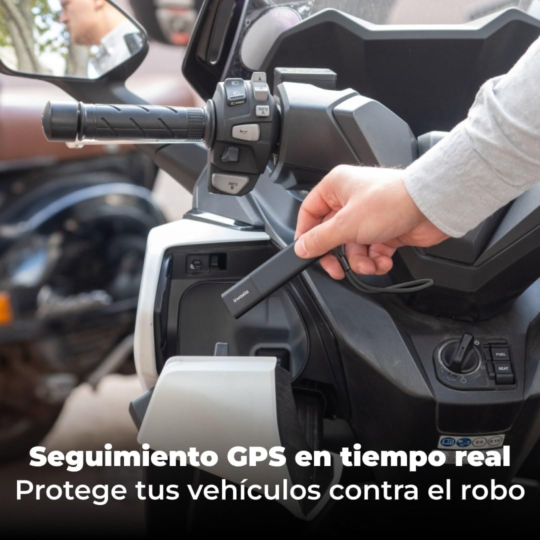 Invoxia GPS Tracker - for Vehicle, Car, Motorcycle, Bike, Senior, Kid, Belongings - Up to 4 Months of Battery Life - SIM & 1 Year Data Plan Included - Light, Discrete - 4G & 5G LTE-M, Black