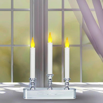 Window Candles Battery Operated with Timer 8 Hours on and 16 Hours Off Led Warm White with Flicker Flame