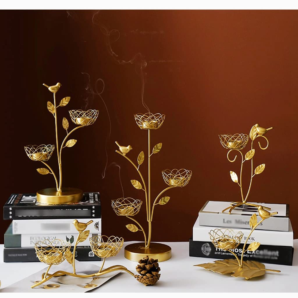 Candlestick Holders Iron Bird Candlestick Decoration Creative Table Candlestick Home Romantic Candlelight Dinner Props Candle Holders (Size : A)