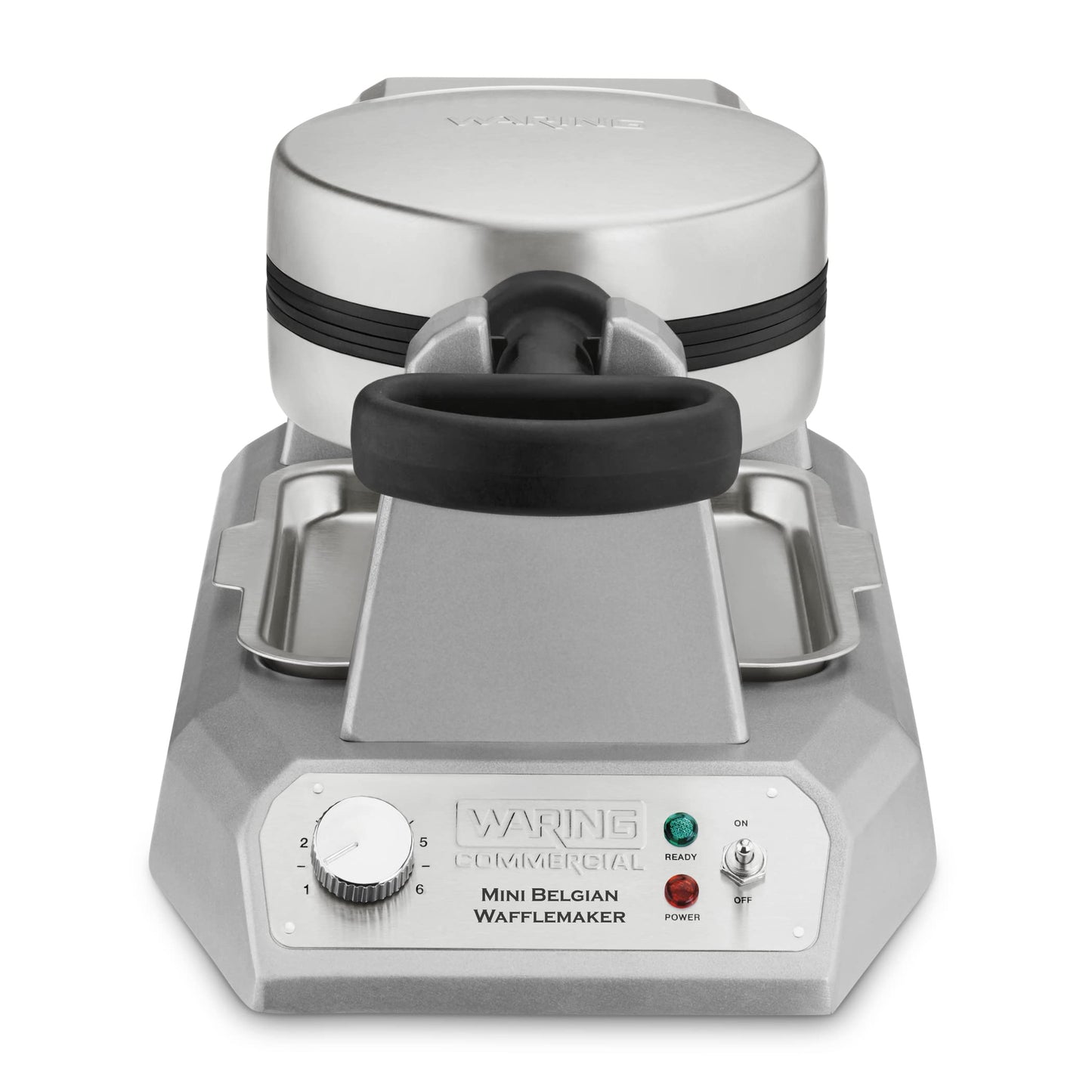 Waring Commercial Mini Belgian Waffle Maker, Rotary Feature for Even Baking, 100 Mini Waffles an Hour, for Restaurants & Commercial Kitchens, NSF Certified, WMB400X