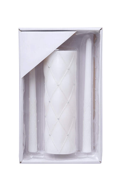 Hosley 11.5" High White Wedding Unity Candle Set. Great for Weddings Party Special Events and Emergency Lighting Reiki Spa Meditation. W5
