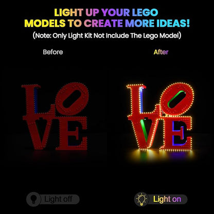 Upgraded Led Light Kit Compatible with Lego Love Building Set Lights Decoration Compatible with Lego 31214 Gift Ideas for Valentine's Day Birthdays Wedding (Model Not Included)