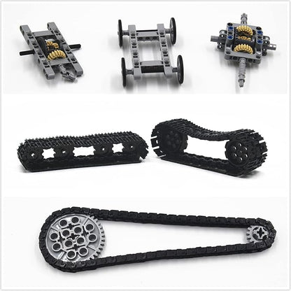 1533 PCS Technical Parts Building Block Accessories Vehicles Gears Cross Axles Wheels Connector Pieces Set Chain Link Pin Joint Shock Absorber MOC Toys