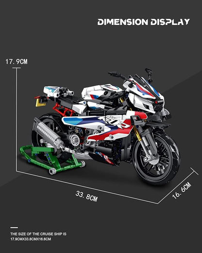 dOvOb Motorcycle 1000 RR Model Building Blocks Set 912 Pieces Bricks MOC Toys as Gift for Kids or Adult