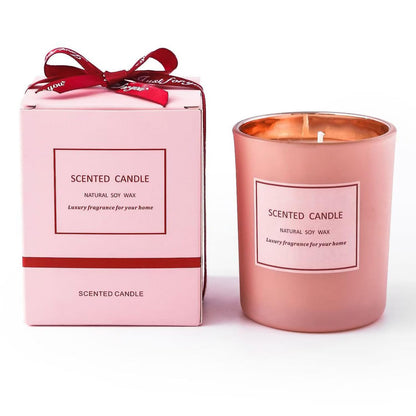 Jasmine Scented Candle, Candles Gifts for Women, Candles for Home Scented, Birthday Gift for Women, Pink Candles for Women, Natural Soy Wax Candles, 5.5 oz 30 Hours