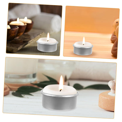 AUTSUPPL 15pcs Metal Tea Light Candle Holders Decorative Tins for Weddings Parties and Home Decor Simple and Elegant Design for Scented Candles Versatile Storage Option