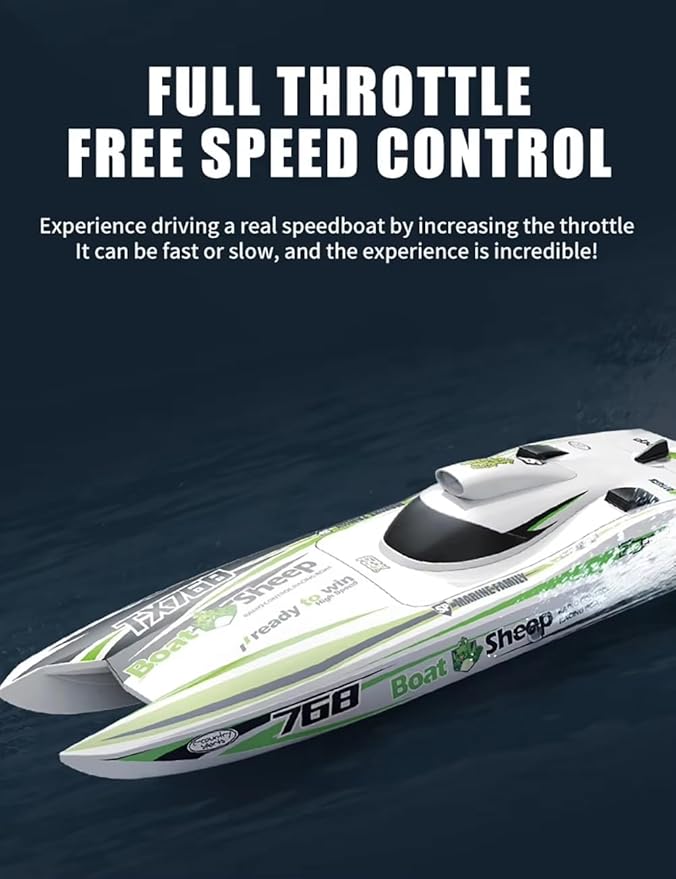 TX768 RC Jet Boat 30km/h High Speed Jet Boat Brushless Catamaran with 3×3S LiPo Batteries Water Cooled Engine 40cm ABS Hull Long Range RC for Lakes Rivers &amp Pools Brushless RC For Adults