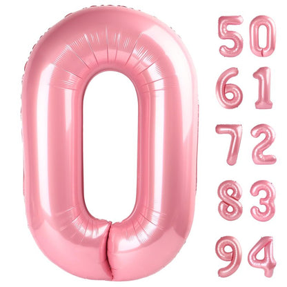 Pearlescent Pink Number 22 Balloons 40 inch, 22 Number Balloons, 22nd Birthday Decorations, 22 Year Old Women Pastel Pink Party Supplies