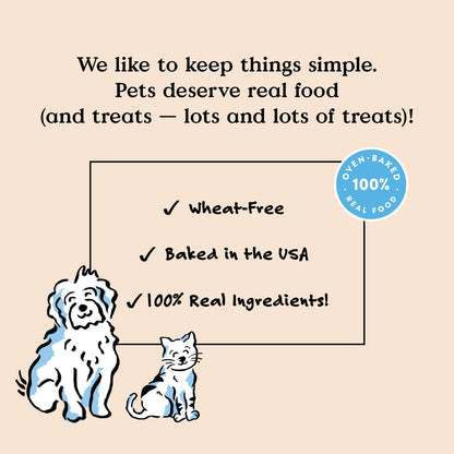 Bocce's Bakery Oven Baked Bac'N Nutty Treats for Dogs, Everyday Wheat-Free Dog Treats, Made with Real Ingredients, Baked in The USA, All-Natural PB & Bacon Biscuits, 5 oz
