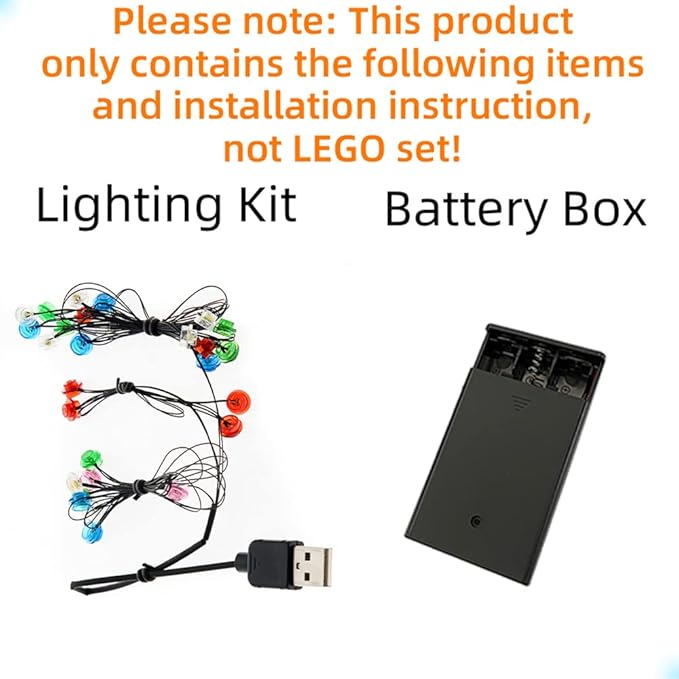 LED Light Kit Compatible with Lego Christmas Wreath 2-in-1 - Lighting Set for Lego 40426 Building Model (Model Set Not Included)
