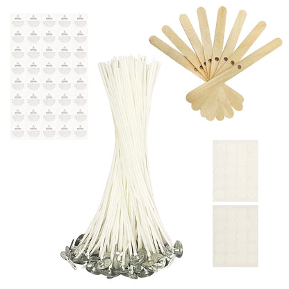 400 Piece Cotton Candle Wick 6" Pre-Waxed for DIY Candle Making