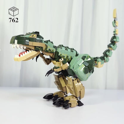 KAZI Dinosaur Toy Building Set for Kids2 in 1 Dino Toys for Boys Ages 8+2 Building Options - T Rex to Mosasaur Dinosaur FiguresGift Idea for BirthdayEaster Basket Stuffers