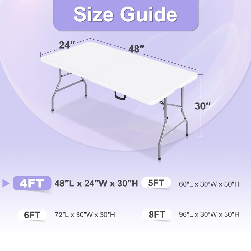 ABCCANOPY 4 FT Black Spandex Table Cover Stretch Fitted Wrinkle Resistant Tablecloth Reuse for Rectangular Folding Table Patry Event Wedding Banquet Protector